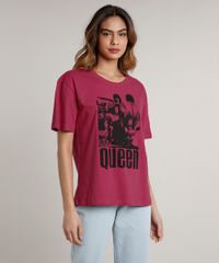 T-Shirt-Feminina-Mindset-Queen-Manga-Curta-Decote-Redondo-Rosa-9618498-Rosa_1
