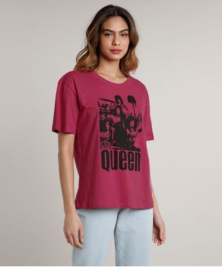 T-Shirt-Feminina-Mindset-Queen-Manga-Curta-Decote-Redondo-Rosa-9618498-Rosa_1