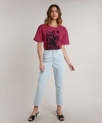 T-Shirt-Feminina-Mindset-Queen-Manga-Curta-Decote-Redondo-Rosa-9618498-Rosa_3
