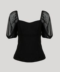 Blusa-Feminina-Mindset-com-Tule-Manga-Bufante-Decote-Princesa-Preta-9765203-Preto_5