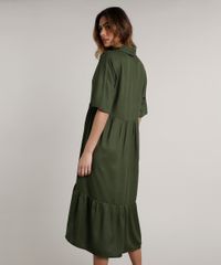 Vestido-Feminino-Mindset-Midi-Amplo-com-Babado-Manga-Curta--Verde-Militar-9765207-Verde_Militar_2