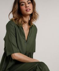Vestido-Feminino-Mindset-Midi-Amplo-com-Babado-Manga-Curta--Verde-Militar-9765207-Verde_Militar_4