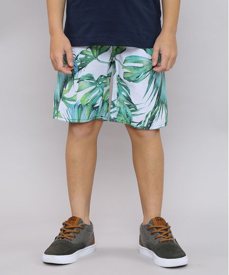 Bermuda-Surf-Infantil-Estampada-de-Folhagem-com-Bolso-Off-White-9653099-Off_White_1