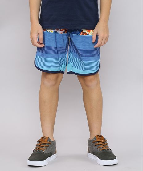 Bermuda-Surf-Infantil-Estampada-Floral-com-Listras-Azul-9559456-Azul_1
