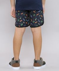 Bermuda-Surf-Infantil-Estampada-Tropical-com-Bolso-Preta-9559493-Preto_2