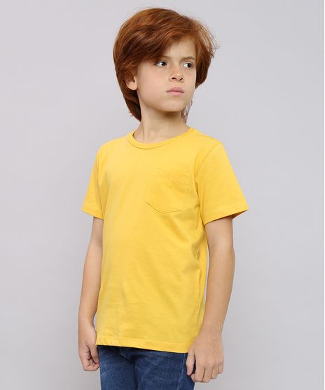 Camiseta-Infantil-Basica-com-Bolso-Manga-Curta-Mostarda-9567186-Mostarda_1