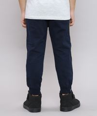Calca-de-Sarja-Infantil-Jogger-com-Faixa-Lateral-Estampada-Camuflada-Azul-Marinho-9540772-Azul_Marinho_2