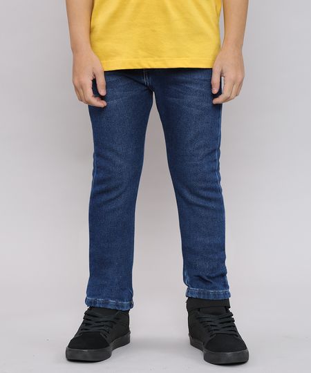 Calca-Jeans-Infantil-Color-Slim-com-Bolsos-Azul-Escuro-9636923-Azul_Escuro_1