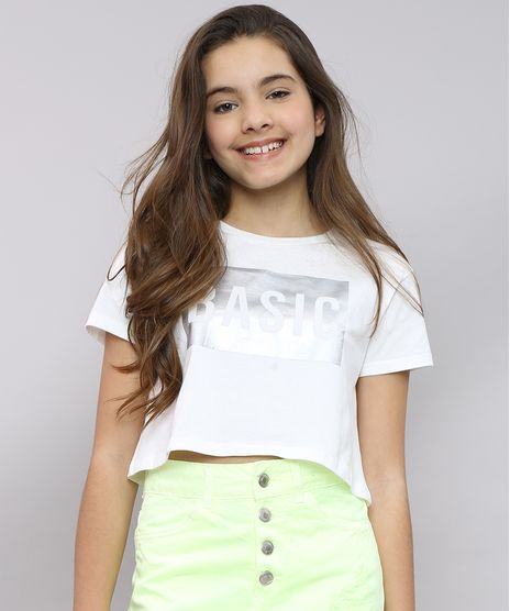 Blusa-Infantil-Cropped-com-Estampa-Metalizada--Basic--Manga-Curta-Decote-Redondo-Off-White-9551797-Off_White_1