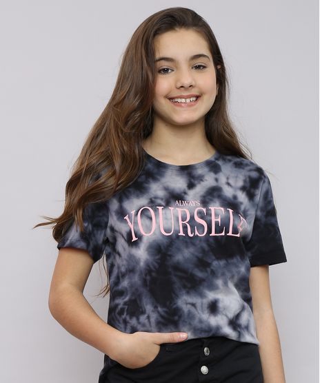 Blusa-Infantil-Estampada-Tie-Dye--Always-Yourself--Manga-Curta-Preta-9637432-Preto_1