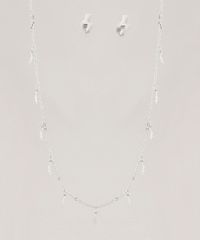 Kit-de-Brinco---Gargantilha-Choker-Femininos-Folheados-com-Pingente-de-Raio-Prateado-9657440-Prateado_1