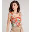 Regata-Feminina-Cropped-Estampada-de-Folhagem-Alcas-Largas-Decote-Reto-Laranja-9613384-Laranja_1