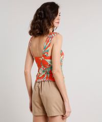 Regata-Feminina-Cropped-Estampada-de-Folhagem-Alcas-Largas-Decote-Reto-Laranja-9613384-Laranja_2