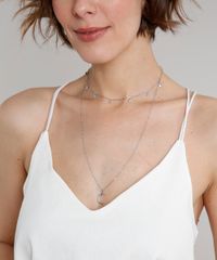Colar-Feminino-Duplo-com-Pingente-de-Lua-Prateado-9544850-Prateado_2