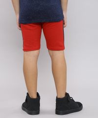 Bermuda-Infantil-Homem-Aranha-em-Moletom-com-Listras-Laterais-Vermelha-9651938-Vermelho_2