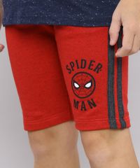 Bermuda-Infantil-Homem-Aranha-em-Moletom-com-Listras-Laterais-Vermelha-9651938-Vermelho_4