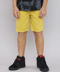 Bermuda-de-Sarja-Infantil-com-Cordao-e-Bolsos-Amarela-9559579-Amarelo_1