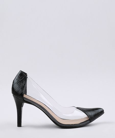 Scarpin-Feminino-Via-Uno-Bico-Fino-Croco-com-Recorte-Transparente-Preto-9673928-Preto_1