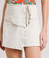 Short-Saia-Feminino-Transpassado-com-Linho-e-Amarracao-Bege-Claro-9652314-Bege_Claro_4