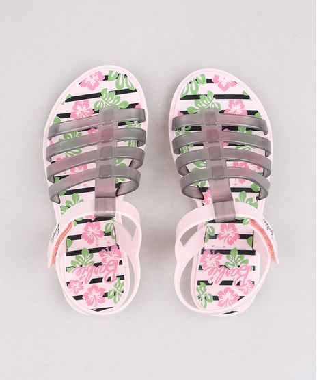 Sandalia-Infantil-Grendene-Barbie-com-Estampa-Floral-Rosa-Claro-9511490-Rosa_Claro_1