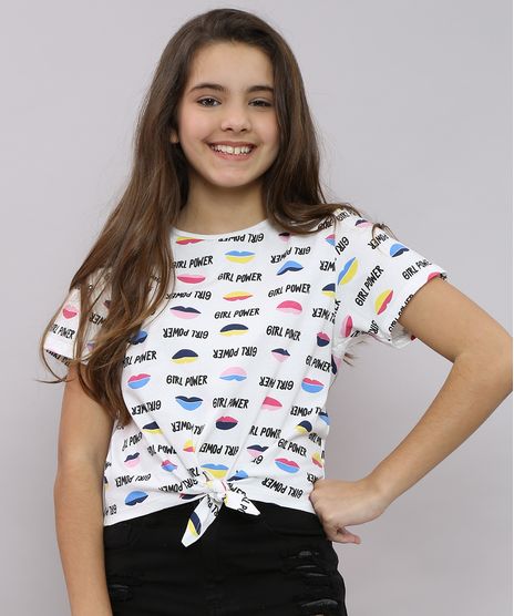 Blusa-Infantil-Estampada--Girl-Power--com-No-Manga-Curta-Off-White-9410412-Off_White_1