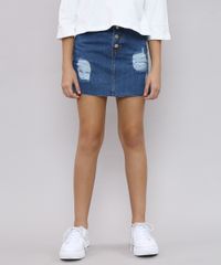 Saia-Jeans-Infantil-com-Rasgos-e-Botoes-Azul-Medio-9621584-Azul_Medio_1