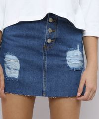 Saia-Jeans-Infantil-com-Rasgos-e-Botoes-Azul-Medio-9621584-Azul_Medio_4