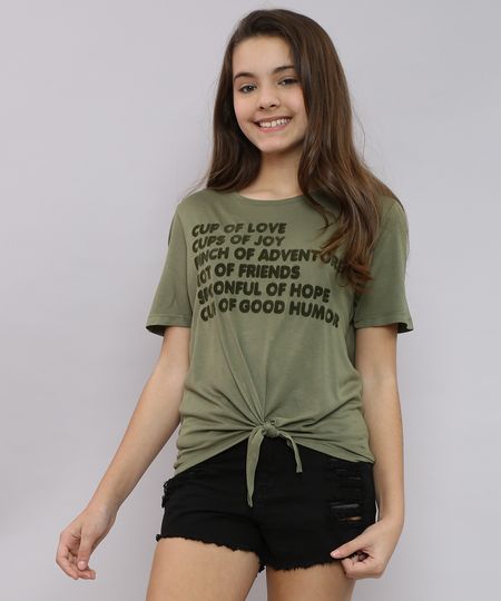 Blusa-Infantil-com-No-Manga-Curta-Verde-Militar-9552412-Verde_Militar_1 Blusa-Infantil-com-No-Manga-Curta-Verde-Militar-9552412-Verde_Militar_1
