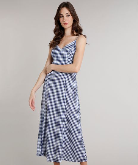 Vestido-Feminino-Mindset-Longo-Estampado-Xadrez-Vichy--Azul-9758910-Azul_1
