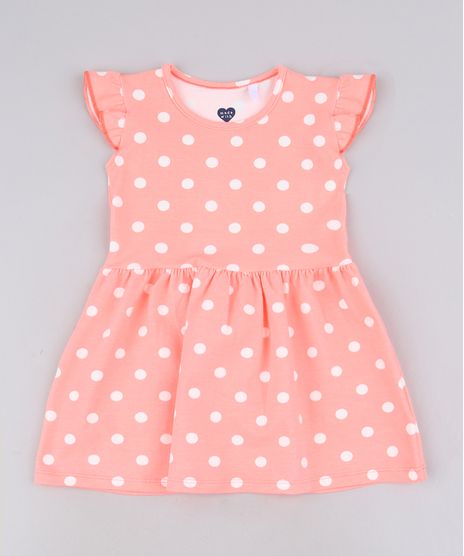 Vestido-Infantil-Estampado-Poa-Sem-Manga-Com-Babado-Laranja-Neon-9679488-Laranja_Neon_1