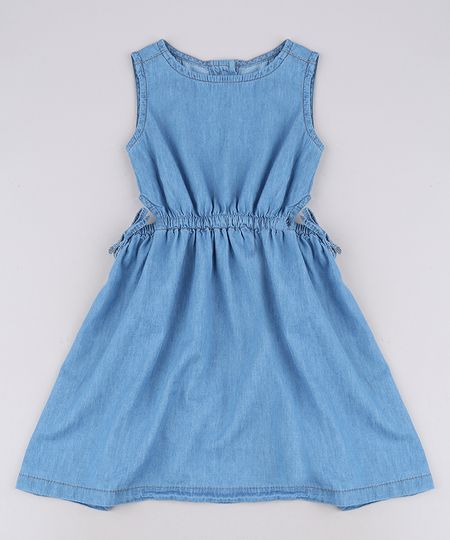 Vestido-Jeans-Infantil-com-Vazado-Sem-Manga-Azul-Medio-9654492-Azul_Medio_1 Vestido-Jeans-Infantil-com-Vazado-Sem-Manga-Azul-Medio-9654492-Azul_Medio_1