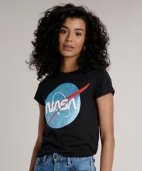 Blusa-Feminina-com-Estampa-Lunar-Metalizada-Manga-Curta-Decote-Redondo--Preta-9238969-Preto_1