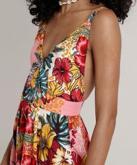 Vestido-Feminino-Curto-Assimetrico-Estampado-Floral-Alca-Media-Coral-9630039-Coral_4
