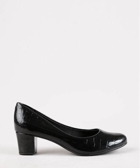 Scarpin-Feminino-Beira-Rio-Bico-Redondo-Salto-Grosso-Croco-em-Verniz-Preto-8588129-Preto_1