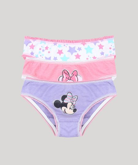 Kit-de-3-Calcinhas-Infantis-Minnie-Multicor-9352404-Multicor_1