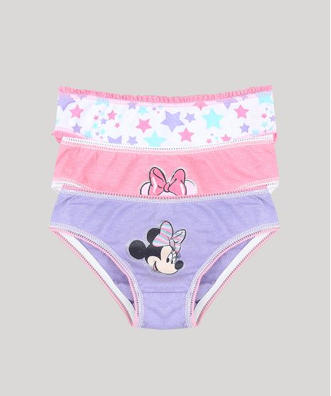 Kit-de-3-Calcinhas-Infantis-Minnie-Multicor-9352404-Multicor_1