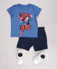 Conjunto-Infantil-Super-Homem-de-Camiseta-Manga-Curta-Azul---Bermuda-em-Moletom-Azul-Marinho-9429373-Azul_Marinho_3