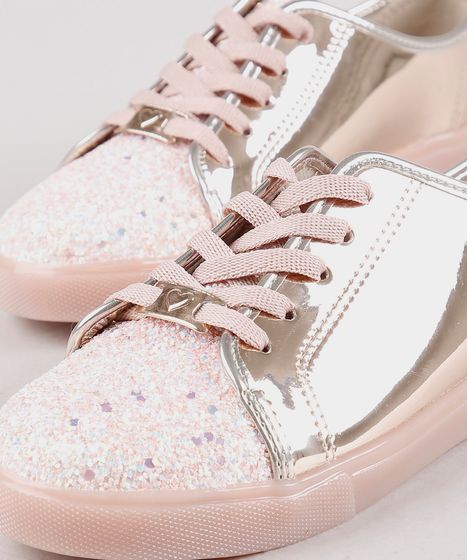 tenis molekinha metalizado infantil