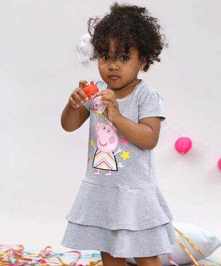 Vestido-Infantil-Peppa-Manga-Curta-Cinza-Mescla-Claro-9688776-Cinza_Mescla_Claro_1