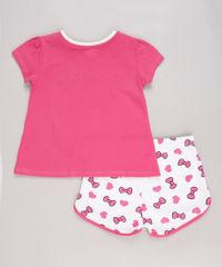 Pijama-Infantil-Marie-Manga-Curta-Rosa-Escuro-9632350-Rosa_Escuro_2