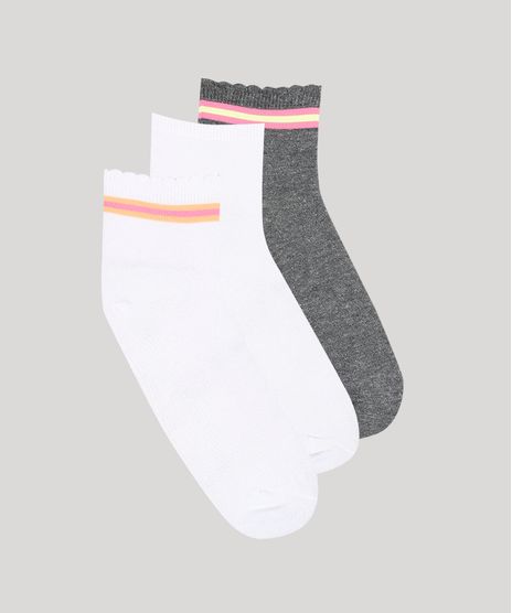 Kit-de-3-Meias-Femininas-Cano-Medio-com-Listras-Neon-Multicor-9678109-Multicor_1