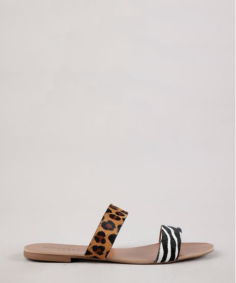 Rasteira-Feminina-Oneself-em-Couro-Animal-Print-Onca-e-Zebra-Preta-9701562-Preto_1