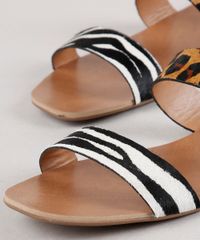 Rasteira-Feminina-Oneself-em-Couro-Animal-Print-Onca-e-Zebra-Preta-9701562-Preto_2