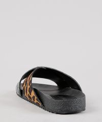 Rasteira-Feminina-Oneself-em-Couro-Animal-Print-Onca-e-Zebra-Tiras-Cruzadas-Preta-9701564-Preto_3
