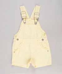 Jardineira-de-Sarja-Infantil-com-Babado-e-Bolsos-Amarela-9717540-Amarelo_1