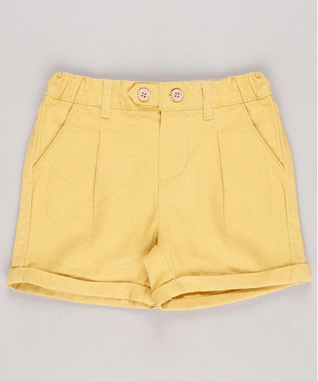 Bermuda-Infantil-com-Bolso-Barra-Dobrada-Mostarda-9574528-Mostarda_1