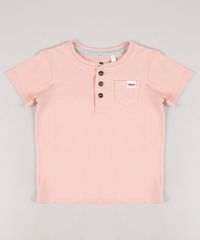Camiseta-Infantil-com-Bolso-Manga-Curta-Gola-Portuguesa-Coral-9678401-Coral_1