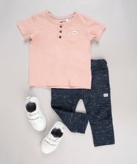 Camiseta-Infantil-com-Bolso-Manga-Curta-Gola-Portuguesa-Coral-9678401-Coral_3