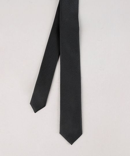 Gravata-Masculina-Slim-Acetinada-Preta-9663833-Preto_1