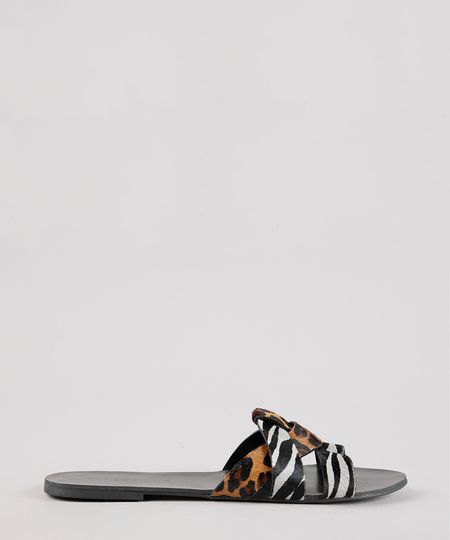 Rasteira-Feminina-Oneself-em-Couro-Animal-Print-Onca-e-Zebra-Preto-9701561-Preto_1